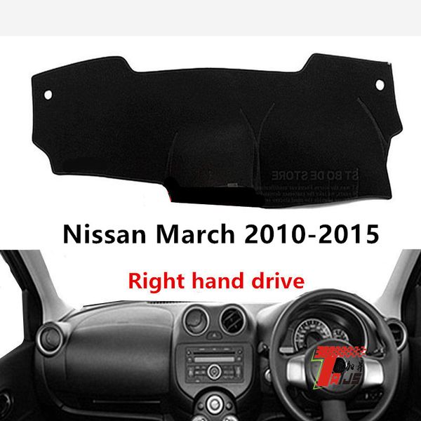 

taijs right hand drive car dashboard cover for march 2010-2015 polyster fibre creative dashboard pad for march 10-15