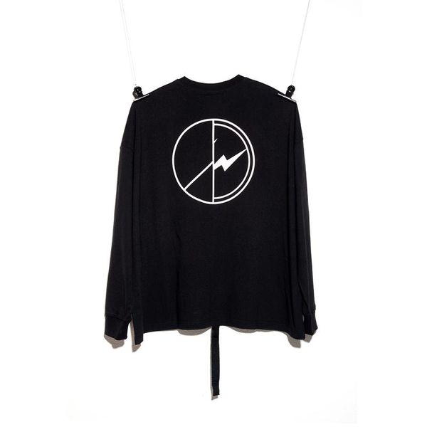 

19ss fragment x peaceminusone lightning pmo tee gd couple hip hop fashion men women casual long sleeves tee hflstx478, White;black