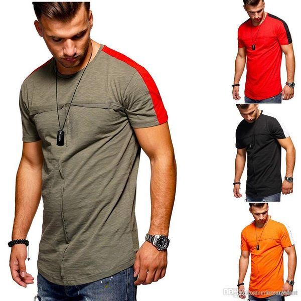 

mens tshirts fashion colors patchwork plus size tees designer summer 19ss new short sleeved, White;black