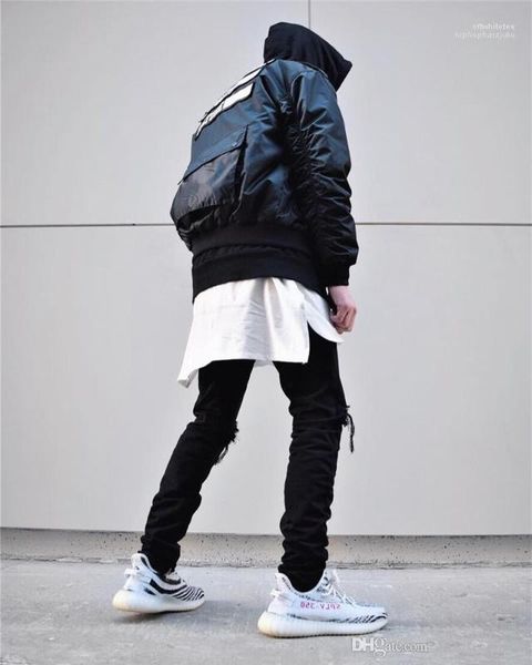 

футболки kanye мужские летние футболки дизайнер нерегулярные подол свободные шорты топы с рукавами повседневные мужские хай стрит, White;black