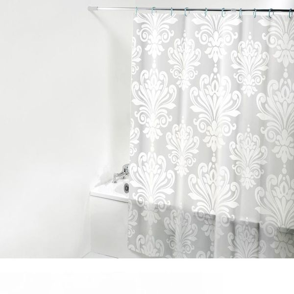 

запасенная тканевая занавеска для душа с крючками водонепроницаемые пластиковые экраны для ванны геометрические цветы печать экологически чи