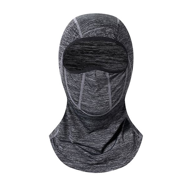 

new ice silk sunscreen hooded mask summer outdoor riding multi-function balaclava face mask sun protection scarf cycling, Black