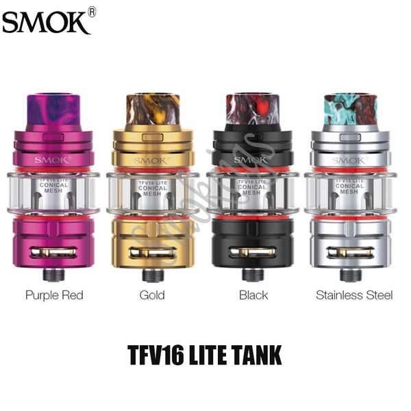 

SMOK TFV16 Lite Танк 5 мл большой емкости с конической сетчатой катушкой 0.2 ohm двойная сетчатая катушка 0.15 ohm fit SMOK G-PRIV3 Kit аутентичный