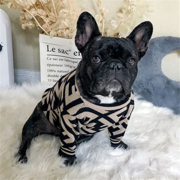

f дизайн домашние животные свитера ins мода личность pet зима осень пальто классический письмо печатный бульдог марка одежды