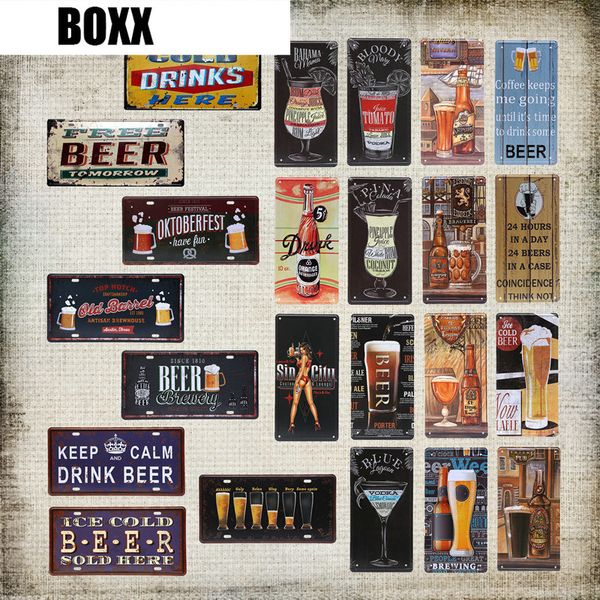 

бесплатный холодный напиток пиво автомобиль металлический номерной знак бренд винный ликер жестяные знаки для бара паб гараж стены искусства