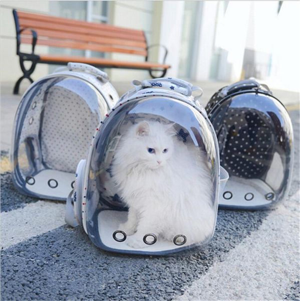 

pet dog cat astronaut backpack space breathable outdoor transparent carrier bag
