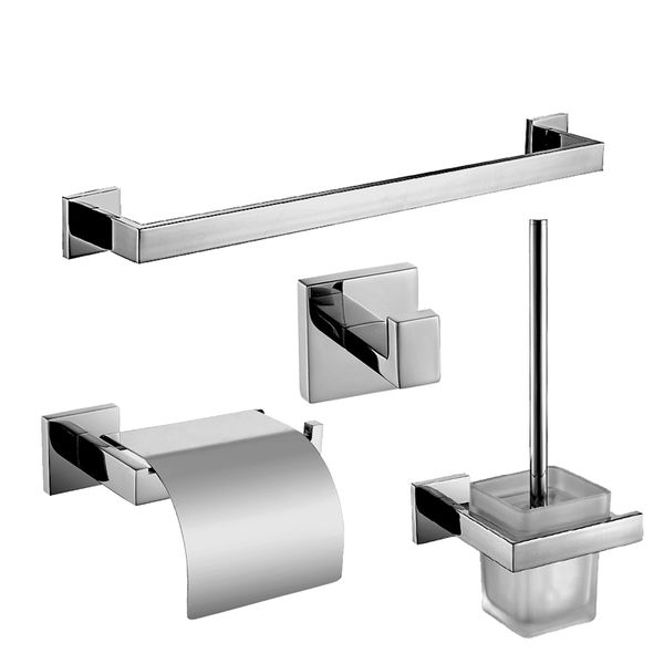 

sus 304 chrome finish bathroom accessories stainless steel bathroom hardware set wall mounted polished products ro2