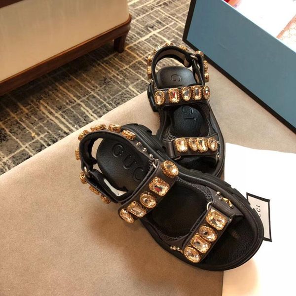 

fashion classic sandals thick heel leather luxury suede women's shoes banquet metal buckle professional sandals size35-45, Black