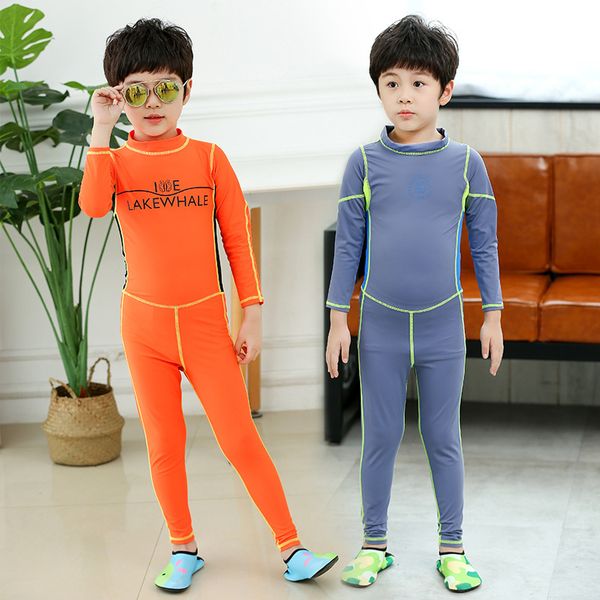 

bathing suit for boy kids swimsuit children's baby clothing clothes bikini big children drying one piece sun proof long sleeve