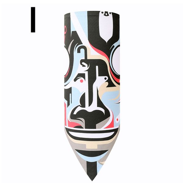 

outdoor riding climbing ski cycling mask drama printed fiber face mask scarf breathable dustproof windbreak facemask, Black