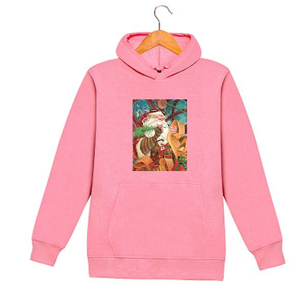 

men women fashion hoodies 2019 winter new arrival thick printing hooded hoodie christmas clothing solid color sweatshirts quality, Black