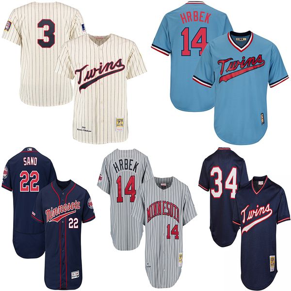 

Minnesota Men's Twins Jersey Kirby Puckett Kent Hrbek Harmon Killebrew Miguel Sano 1985 Cooperstown Collection Mesh Batting Baseball Jerseys