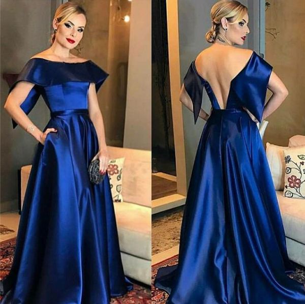 

a line royal blue new prom dresses 2019 long off shoulder long arabic evening formal dresses party prom gowns 2019, Black