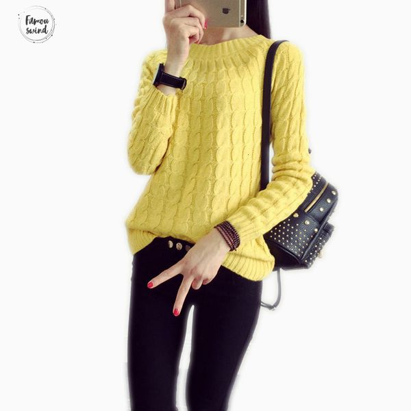 

женщины трикотажные свитера цвета и пуловеры твердая длинным рукавом повседневный 9 цветов с длинным рукавом o шея twist вязаные свитера, White;black