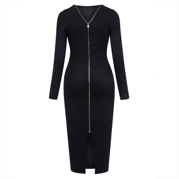 

дизайнер платья женщин дизайнер одежды осень весна платье женщины клуб черный спинки молния sexy трикотажные партии осень bodycon дамы плать, Black;gray