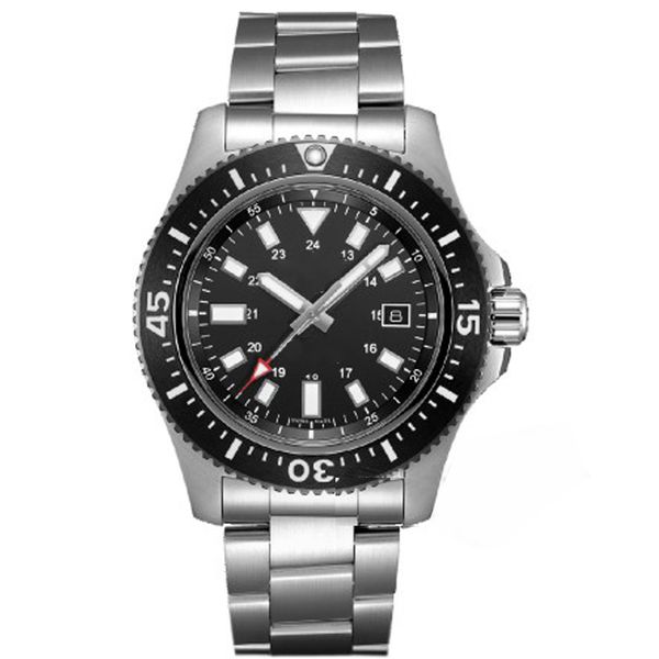 

классический мужчины часы br super series ocean керамический ободок 44mm большой циферблат автоматические механические нержавеющая сталь рем, Slivery;brown