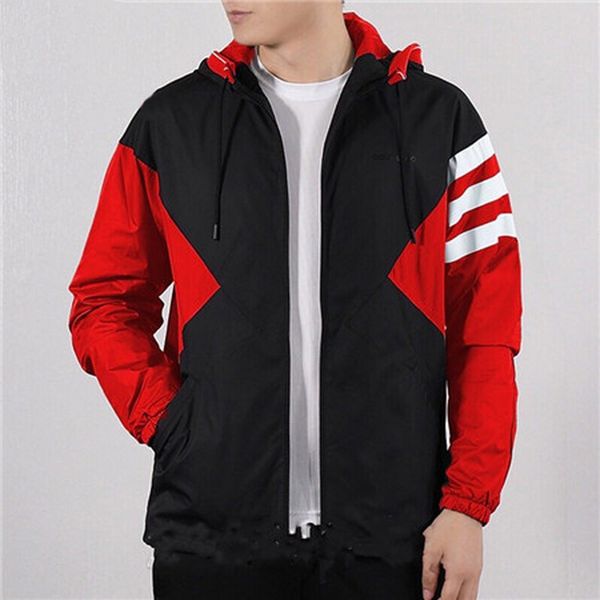 

mens designer brand men jacket spring sports windbreaker patchwork letter print coats running outerwear zipper striped clothing, Black;brown