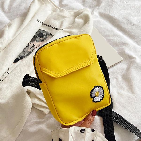 

women daisy shoulder bag casual nylon small zipper crossbody phone pouch fashion ladies clutch casual totes female purse 2020