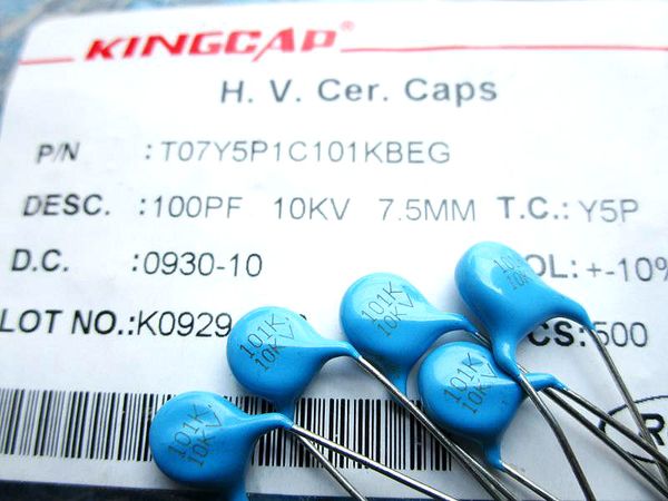 

high-voltage ceramic capacitor 10kv101 100pf pitch 7.5mm electric mosquito swatter