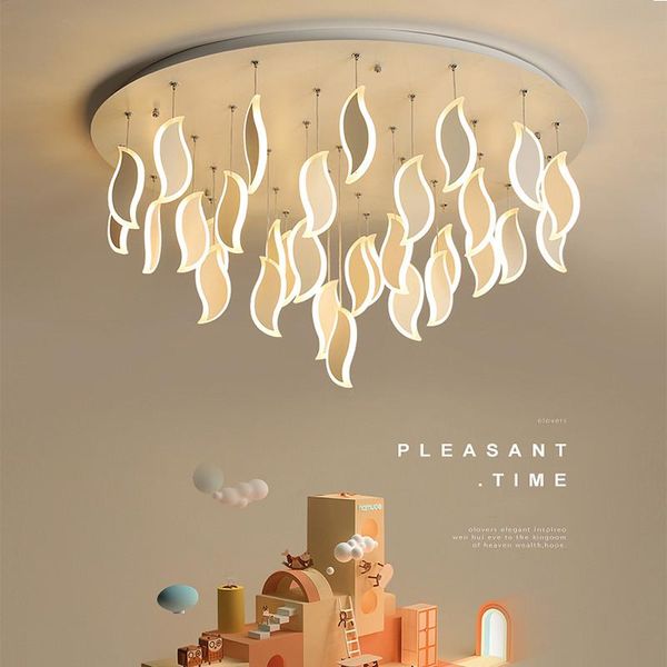 

modern led ceiling lights acrylic leaves bedroom light nordic ceiling lamp for living room kitchen cafe bar light fixtures