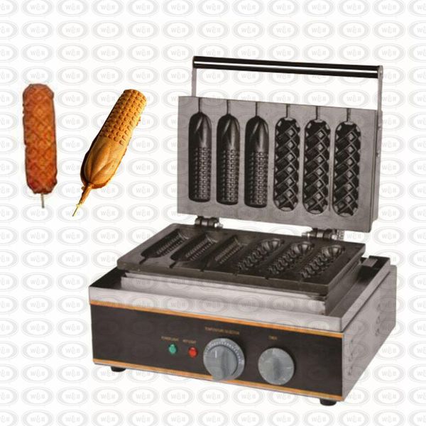 Nova máquina de muffin francesa cachorro quente lolly wafer waffle fabricantes máquina cozinha comercial não-stick cozinhar superfície