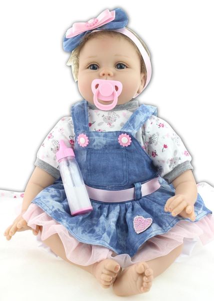 

22 inch reborn baby doll lifelike newborn princess girl babies real looking alive boneca kids birthday xmas gift