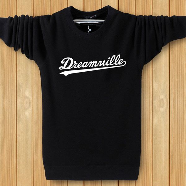 

hiphop harajuku hoodies men o-neck dreamwille letters sweatshirts spring pullovers, Black
