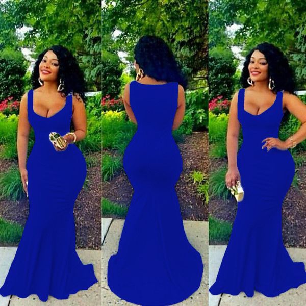 

evening long maxi party blue dress 2020 women runway elegant sleeveless mermaid formal bodycon pencil dresses, Black;gray