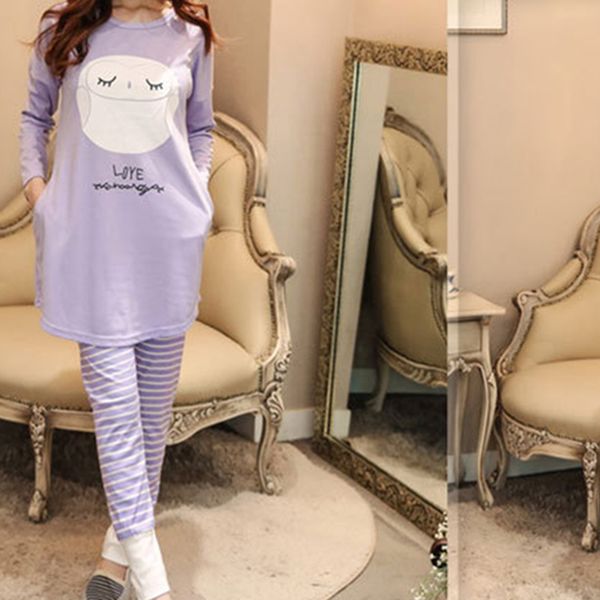 

pajamas set cute soft cozy long sleeve pants sleepwear, Black;red