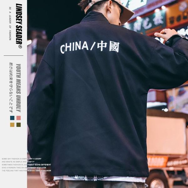 

линдси сидер мужчины хип-хоп куртка ветровка уличная китай мода harajuku цвет блока пальто 2019 карманный zip трек куртка, Black;brown