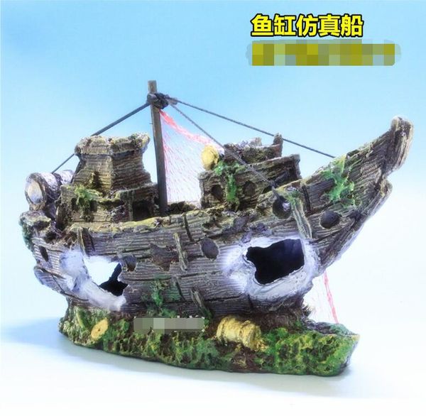 

new aquarium fish tank landscaping simulation crafts resin ornaments decorations simulation model fish and shrimp dodge cave