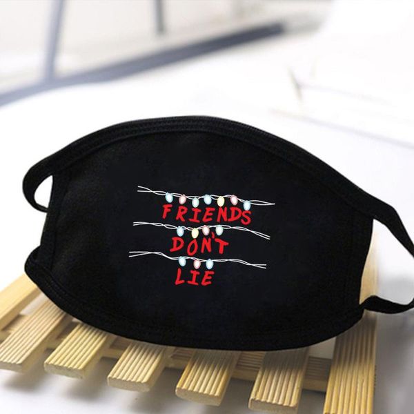 

stranger things print masks reusable washable black mask dustproof masks mouth muffle soft polyester mask mgzws