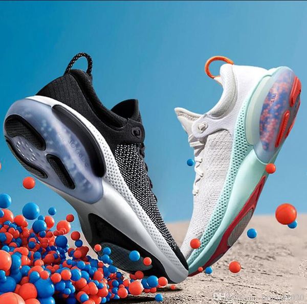 

2019 joyride run fk knit men women running shoes white sail university red triple black bleached coral jogging shoes trainers sneakers, White;red