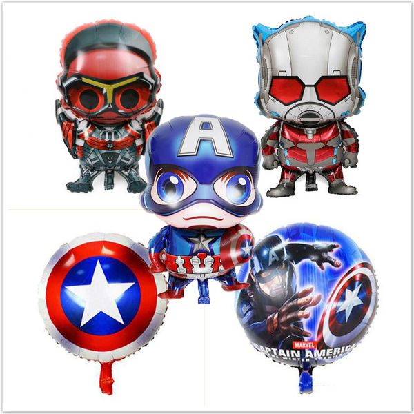 

80 * 45 см альянс супергероев фольгированные шары мстители капитан америка стальной шар рыцарское украшение дня рождения детские игрушки рож