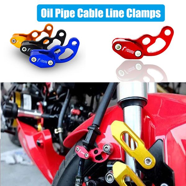

4pcs/set aluminum motorcycle oil tube pipe cable line clamps clip universal moto tubing bracket clamp modification accessories
