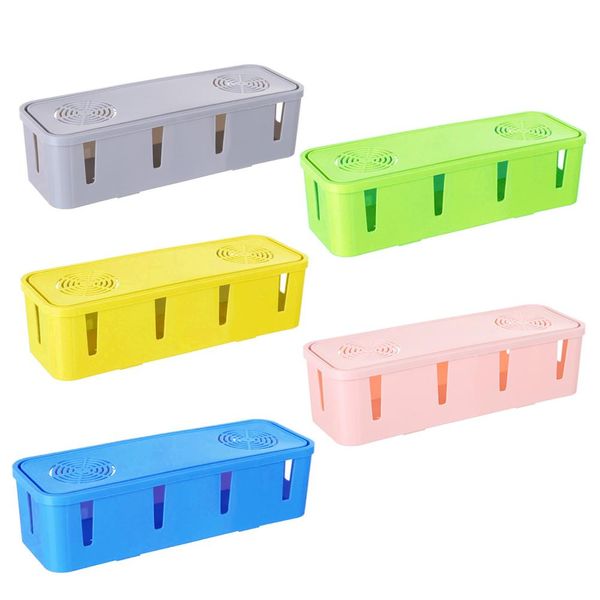 

pp cable storage box socket storage box multi-functional household supplies space saver table creative container office home