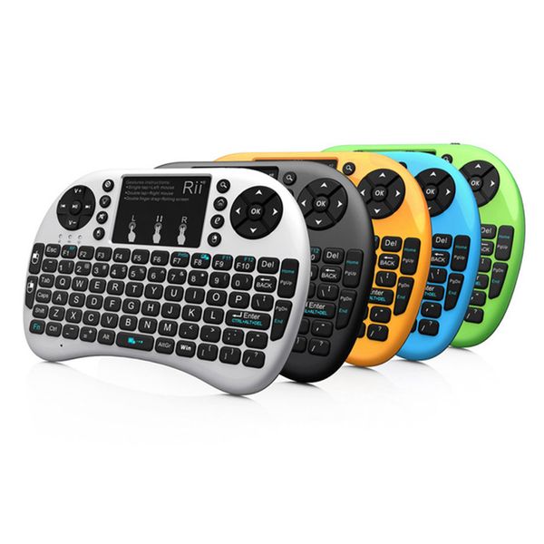 

Rii i8 2 4g mini wirele keyboard with backlit backlight multi touch touchpad u layout handheld for andriod tv box htpc pad
