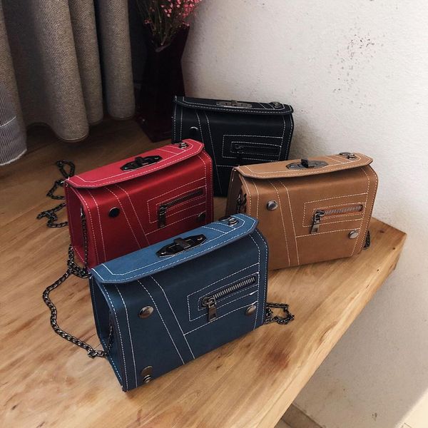 

bags autumn winter messenger bag fashion chain small black bag