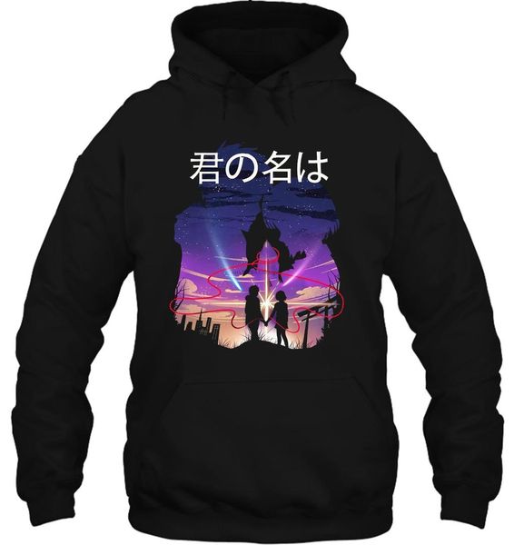 

men hoodie printedhort sleeve your name women streetwear, Black