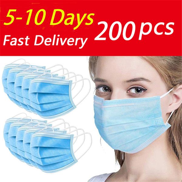 

50 pce/paket beruf 3 schicht einweg schutz gesicht masken anti-flu influenza anti-staub sicher atmungs mund maske