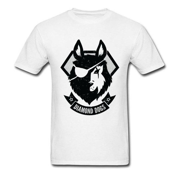 

hipster diamond dogs t-shirt men tees classic black white clothing gangster wolf t shirt vintage cotton tshirt, White;black