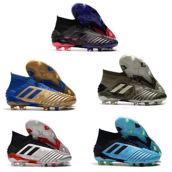 

predator 19+ 19.1 fg ag pp paul pogba 25th anniversary golden mens boys soccer football shoes 19+x cleats boots taquets size 39-45