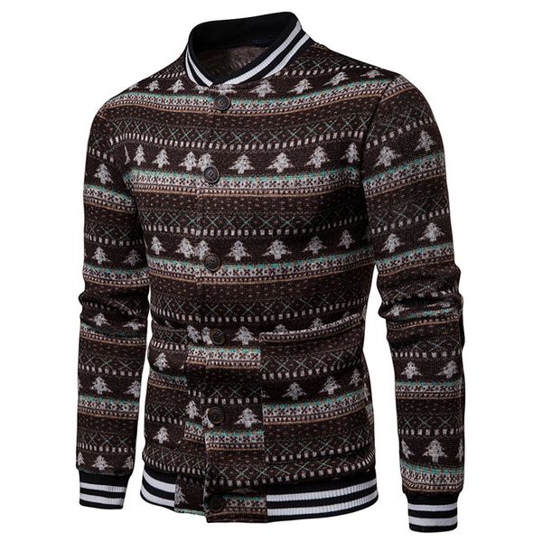 

negizber 2019 autumn and winter new men's sweater fashion christmas tree decoration striped sweater loose long-sleeved, White;black