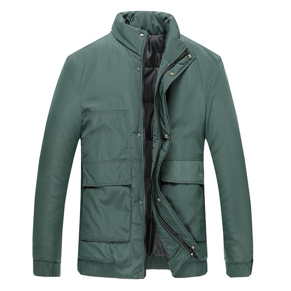 

2019 winter new men's stand collar warm parkas jacket fashion casual thick casual short coat male brand clothing,1610, Black