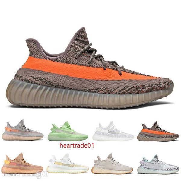 

boxstatic with west v2 kanye reflective men women glow in the dark clay hyperspace true form cream mens women running designer shoes size