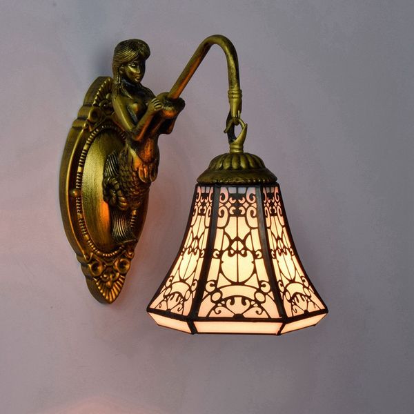 

coloured tiffany wall lamp bar dining room bedroom aisle balcony glass sconce arabic style glass wall lights tf049