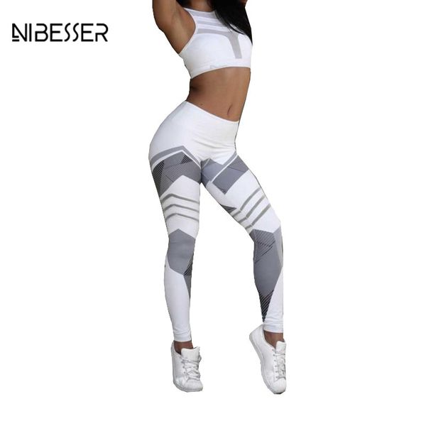 

Nibesser 2017 Fashion Work Out Elastic Leggings Women Printing Fitness Pencil Pants Female Casual Sweatwear Skinny Leggins