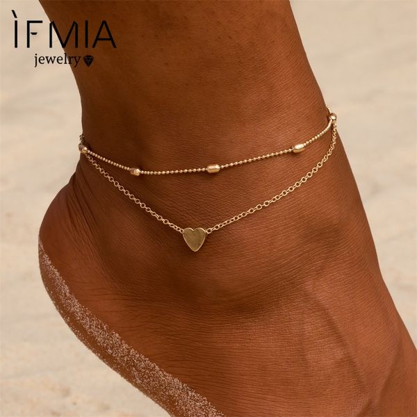 

17if heart female anklets barefoot crochet sandals foot jewelry leg new anklets on foot ankle bracelets for women leg chain, Red;blue