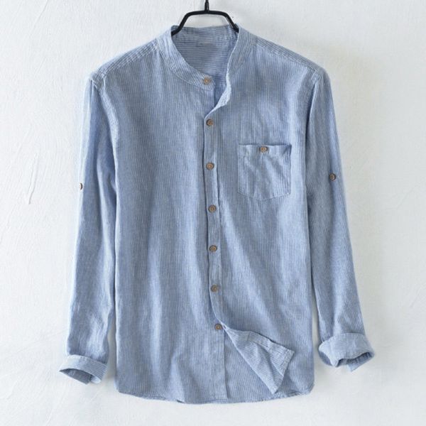 

casual men shirt men's short sleeve shirt streetwear soft loose o-neck breathable long sleeve blouse camisa masculina, White;black