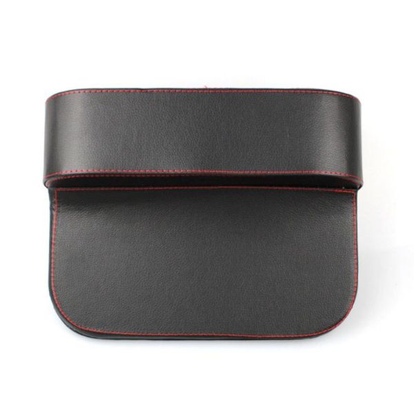 

1pc car black faux leather cup holder storage beverage bottle water accessory